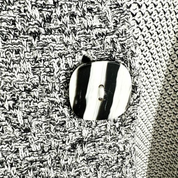 Habitat Sz Medium Black White Wearable Art to Wear Artsy Jacket Blouse Shirt Top - Picture 3 of 8